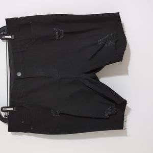 NWOT societie distressed shorts size 18/20 black in color